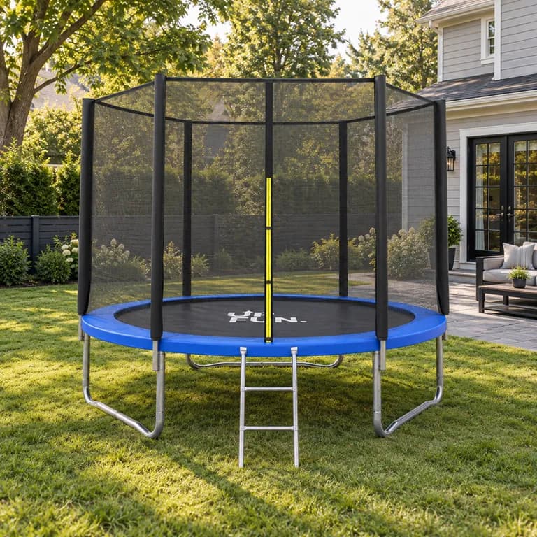 Cama Elastica 3,05 Mts Azul Malla Seguridad y Escalera 10ft