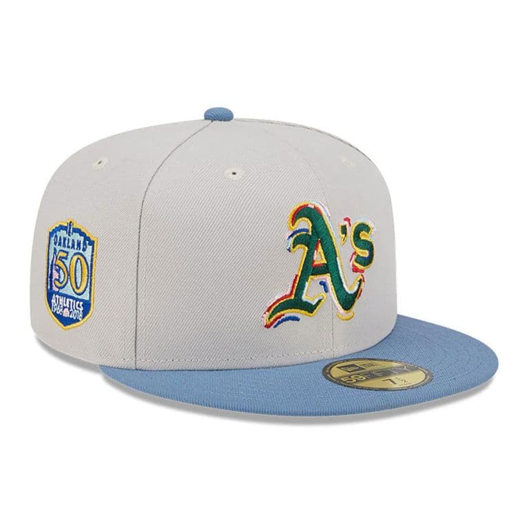 Gorra 59Fifty Oakland Athletics Color Brush Crema Beige 7 1/4