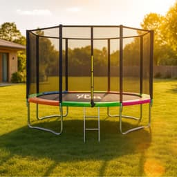 Cama Elastica 3,66 Mts Colores Malla Seguridad y Escalera 12ft