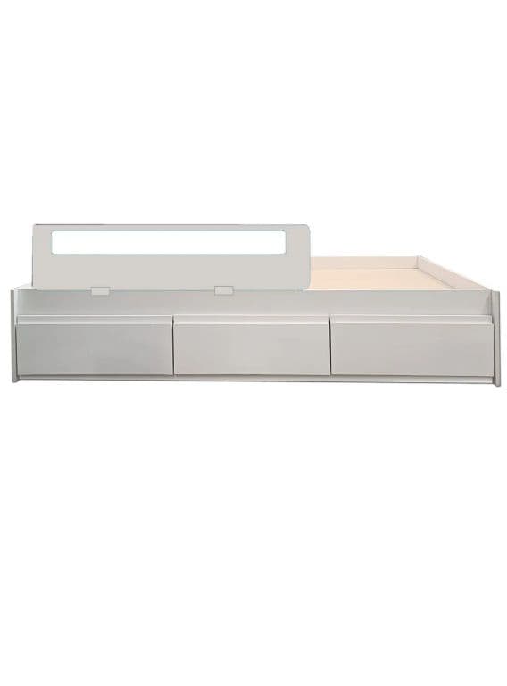 Cama Infantil Montessori tres cajones 1.5 Plazas - Linea Minimal Blanca