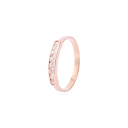 Anillo Oro Miel 18kt Relieve Rosa 20