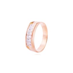 Anillo Oro Miel 18kt Destello Rosa 18