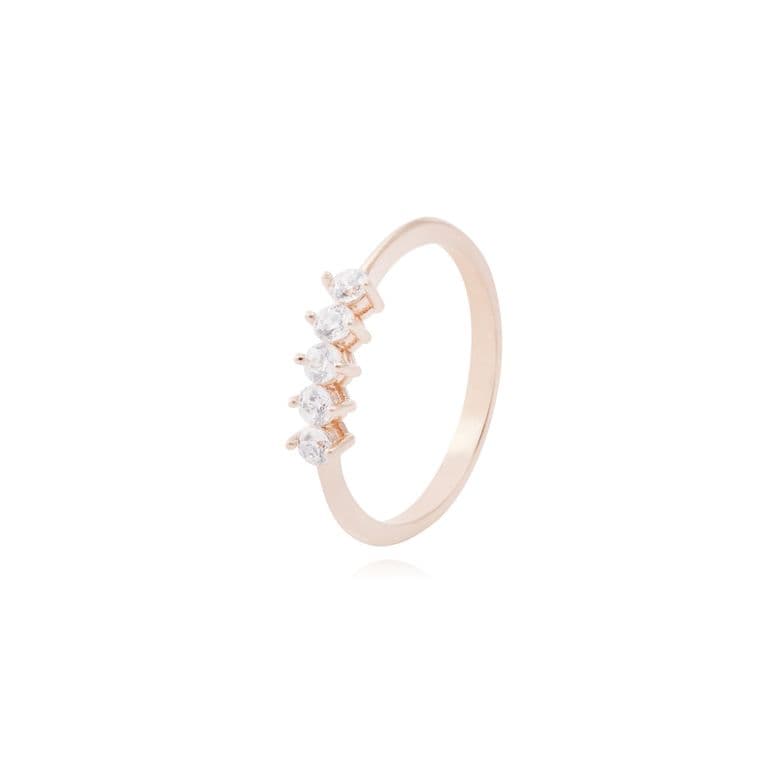 Anillo en Oro Miel 18kt Promesa Rosa 13