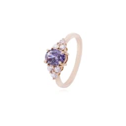 Anillo en Oro Miel 18kt Encanto Amatista Rosa 19