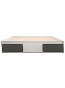 Cama Infantil/Juvenil tres cajones 1.5 Plazas - Linea Minimal Grafito-Blanco-Grafito
