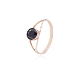 Anillo Oro Miel 18kt Moderno Onix 6mm Rosa 19