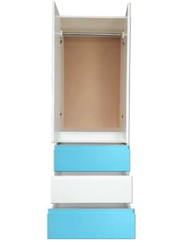 Closet - Linea Minimal 3 Cajones Celeste-Blanco-Celeste