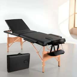 Camilla Para Masajes Estetica Plegable De Madera Negro
