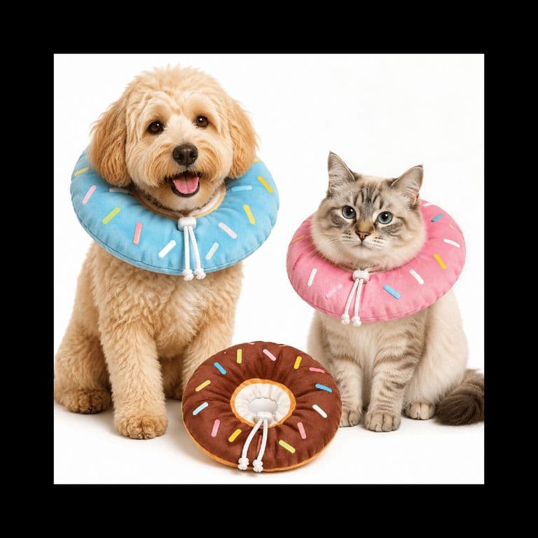 Collar Dona Anti-lamido Mascotas Talla L Ajustable - Celeste - L