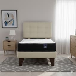 Cama Europea 1 Plaza 190 Respaldo Ginebra