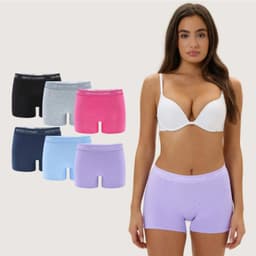 Pack de 6 Calzones Boxer Algodon Mujer Giovacchino Multicolor S