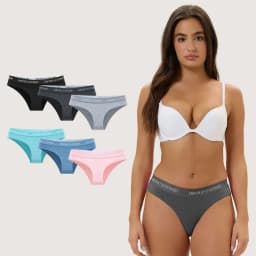 Pack de 6 Calzones Bikini Algodon Mujer Giovacchino Multicolor XL