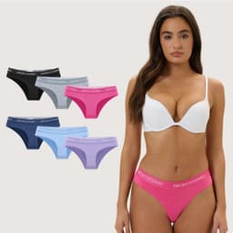 Pack de 6 Calzones Bikini Algodon Mujer Giovacchino Multicolor S
