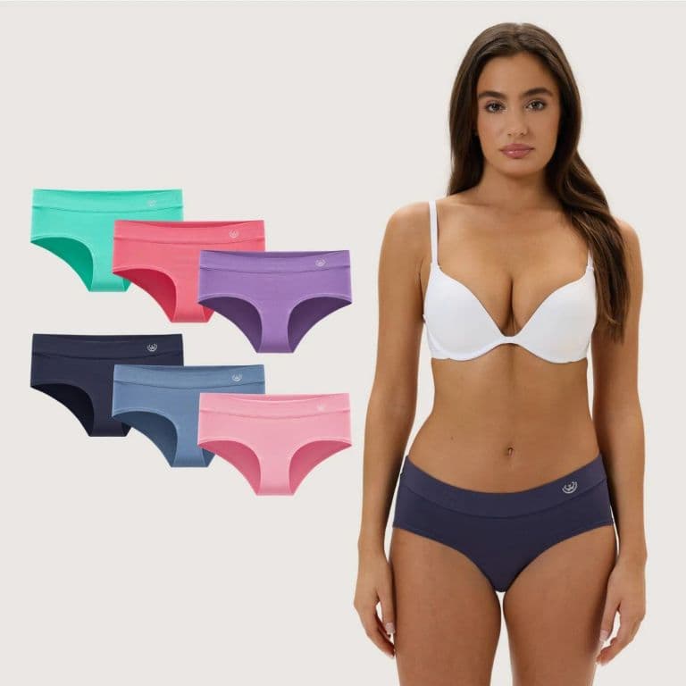 Pack de 6 Calzones Pantaleta Algodon Mujer Giovacchino Multicolor L