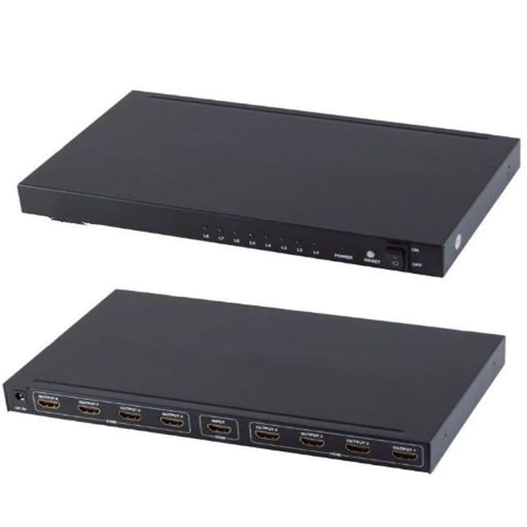 SPLITTER HDMI AMPLIFICADO 8 SALIDAS, V1.4 SOPORTA 3D
