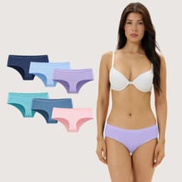 Pack de 6 Calzones Pantaleta Algodon Mujer Giovacchino Multicolor S