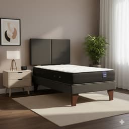 Cama Europea 1.5 Plaza 190 Respaldo Everest