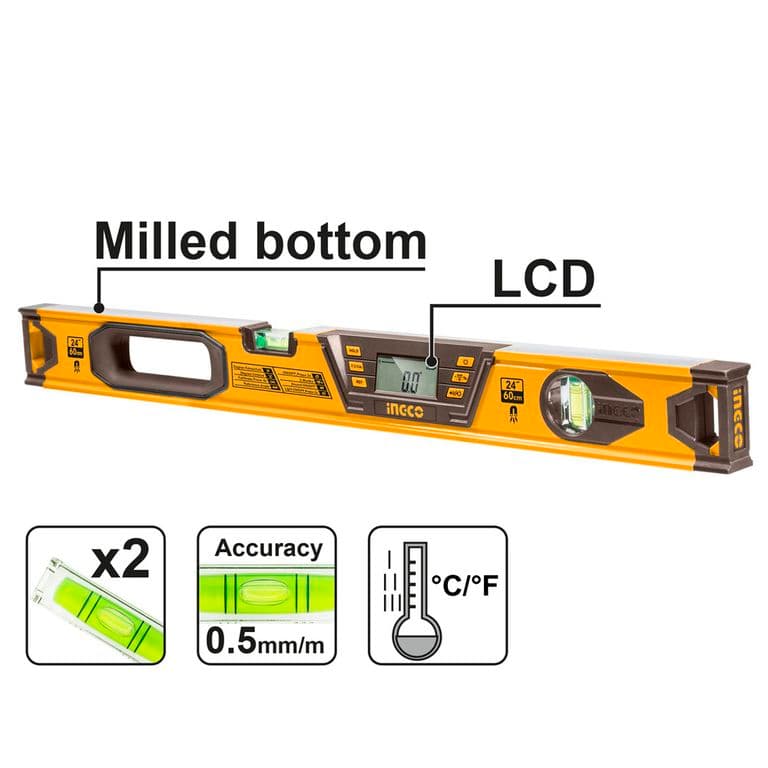 Nivel Digital Industrial 60Cm/24" Hsl08060D