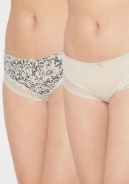 Pack 2X Pantaleta Algodon P2140024W-BEI2 Beige S