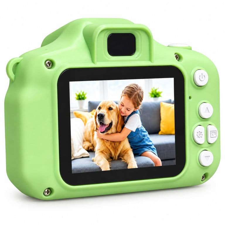 Camara Digital Kinder Pics Kids 3MP/ FHD/ LCD 2" Recargable Verde