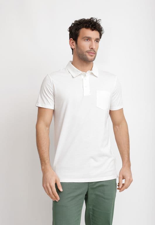 Polera Polo Algodon Pima Marc Blanco Blanco 2XL