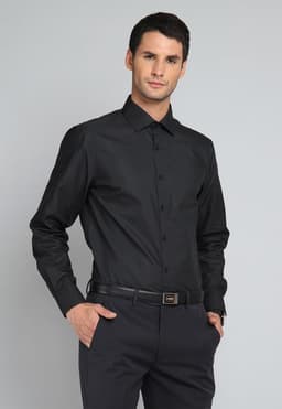 Camisa Formal Texturada Negro 15.5-35