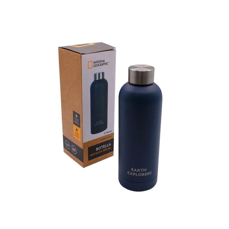 Botella Metalica Termica Boca Angosta 500ml Azul