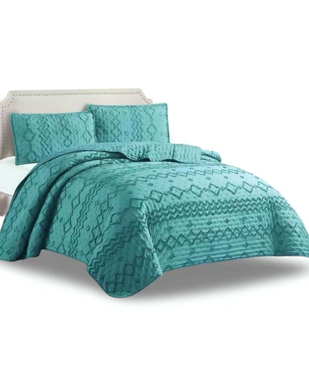 CUBRECAMA QUILT TUFTING DE LUJO SUAVE PLAZA Y MEDIA_.