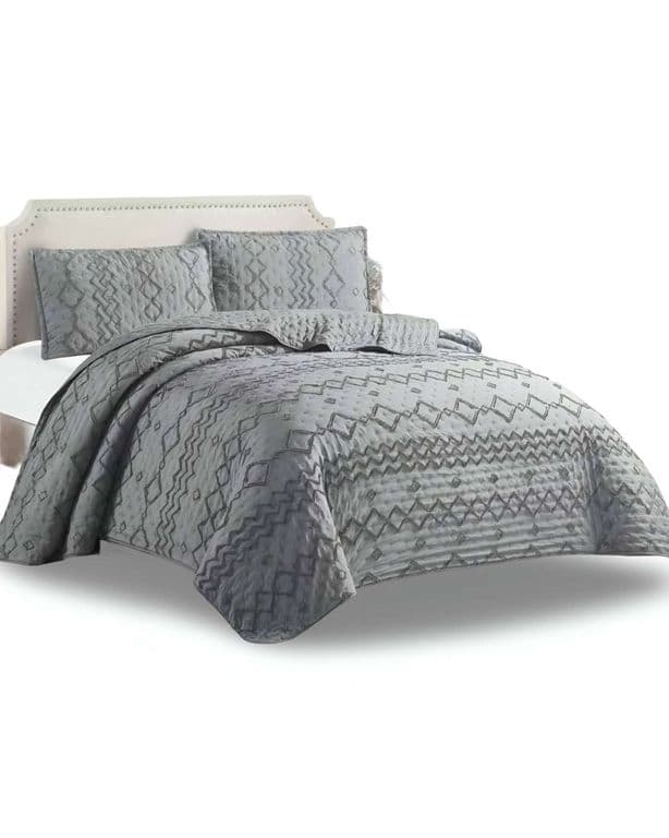 CUBRECAMA QUILT TUFTING DE LUJO SUAVE 2 PLAZAS_.
