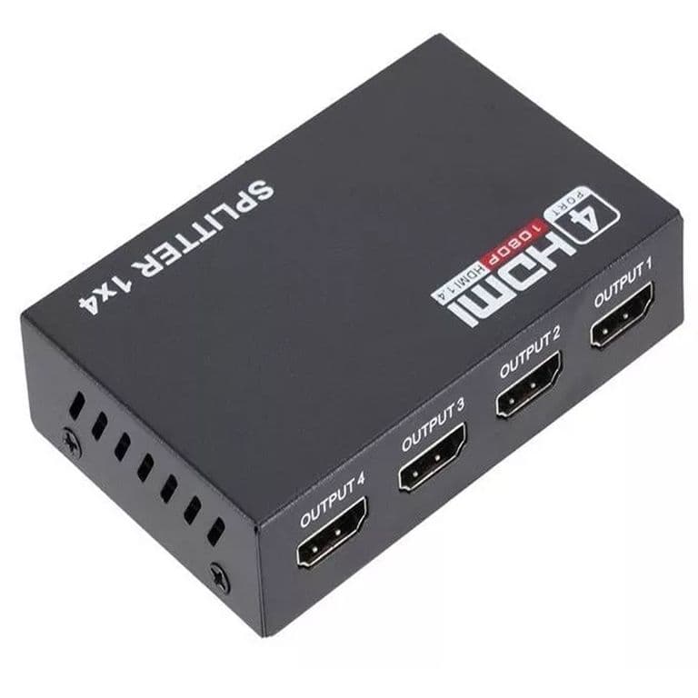SPLITTER HDMI 4 SALIDAS, V1.4, SOPORTA 3D. AMPLIFICADO