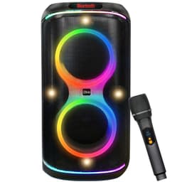 Parlante Karaoke 6" Flaming Party Bass Black MicWireless 45W RMS Bluetooth TWS Negro