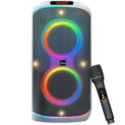 Parlante Karaoke 6" Flaming Party Bass White MicWireless 45W RMS Bluetooth TWS Negro
