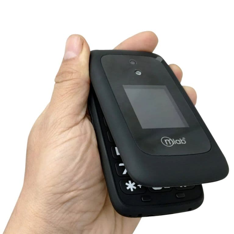 Telefono Senior Adulto Mayor 4G Almeja con Base de Carga Inalambrica Negro