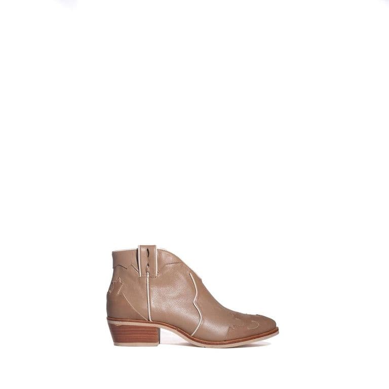 BOTIN LORENZA CAMEL DE CUERO MUJER Cafe 37