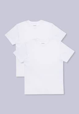 Camiseta Bipack Cuello Redondo Blanco S