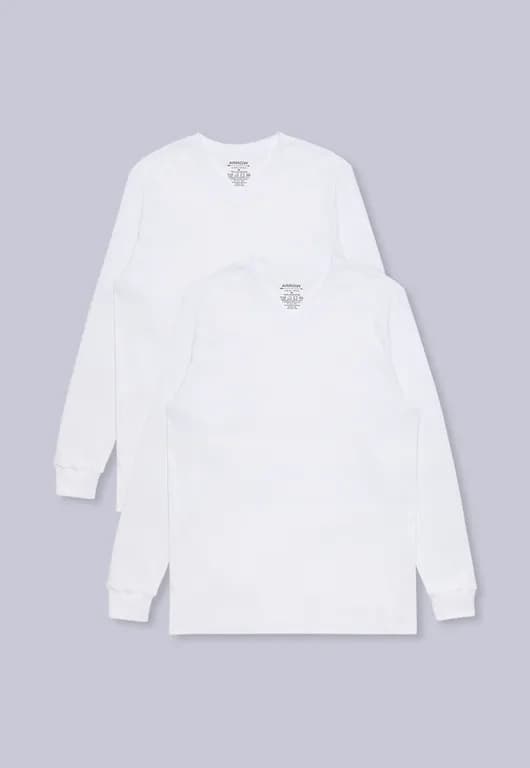 Camiseta Bipack Cuello V Blanco S
