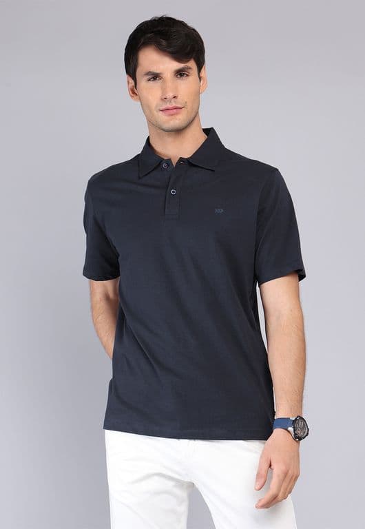 Polera Lisa Jersey Azul Marino S
