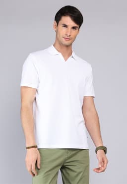 Polera Polo Spandex Blanco S