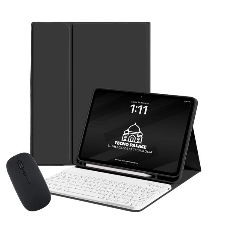 Fundas Con Teclado B y Mouse Para iPad Air 11 M2-M3 / Air 4-5 - letra N
