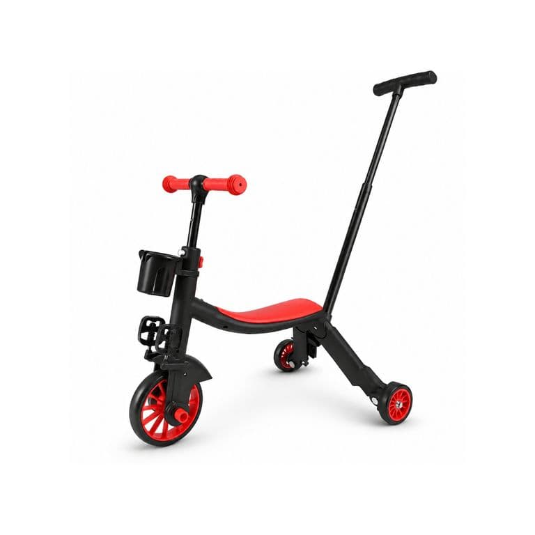Scooter Monopatin Andador Triciclo 4 en 1 Infantil Rojo