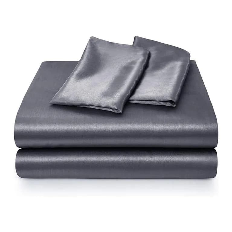 Sabanas Satin Ultra Suaves Juego Completo - Gris - Super King