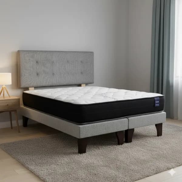 Cama Europea 2 Plazas 190 Respaldo Berna