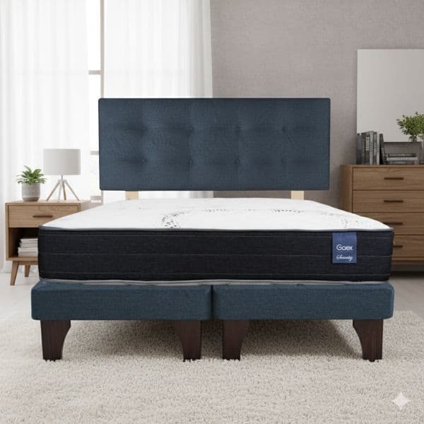 Cama Europea 2 Plazas 190 Respaldo Berna