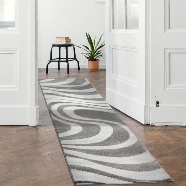 Alfombra de Pasillo Gris 70 x 230 cm Moderna