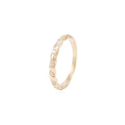 Anillode Oro 18Kt de Compromiso 1/2 Cintillo con Circon Amarillo 15