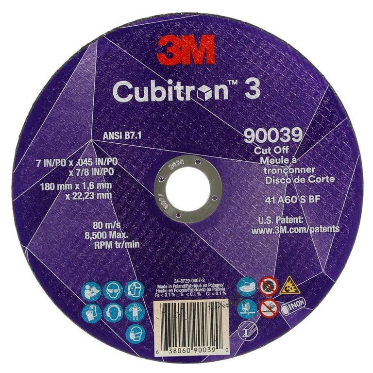 Disco De Corte 7" (180mm) Cubitron 3 90039 G60+