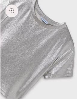 Camiseta metalizada canale chica Plateado 14 ANOS