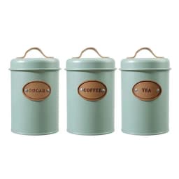 Set de 3 canister de cocina - Diseno verde agua