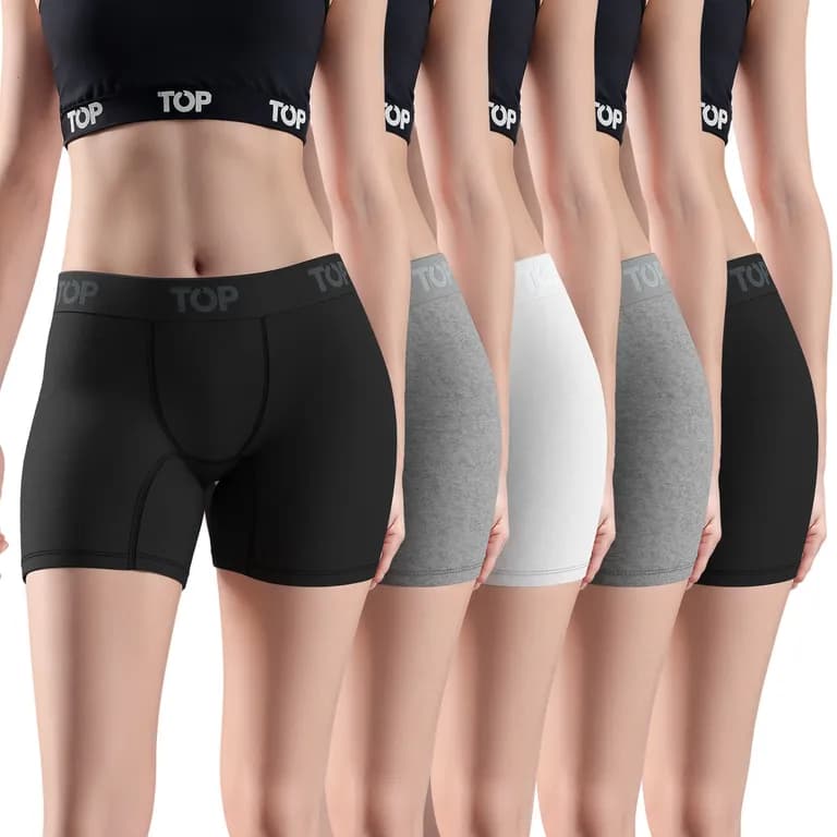 Boxer Mujer Medio Algodon Pack 5 C4 Multicolor L