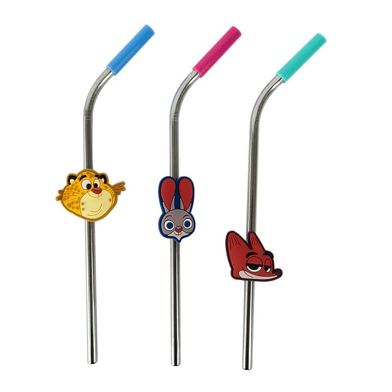 Set 3 Bombillas Metalicas Zootopia